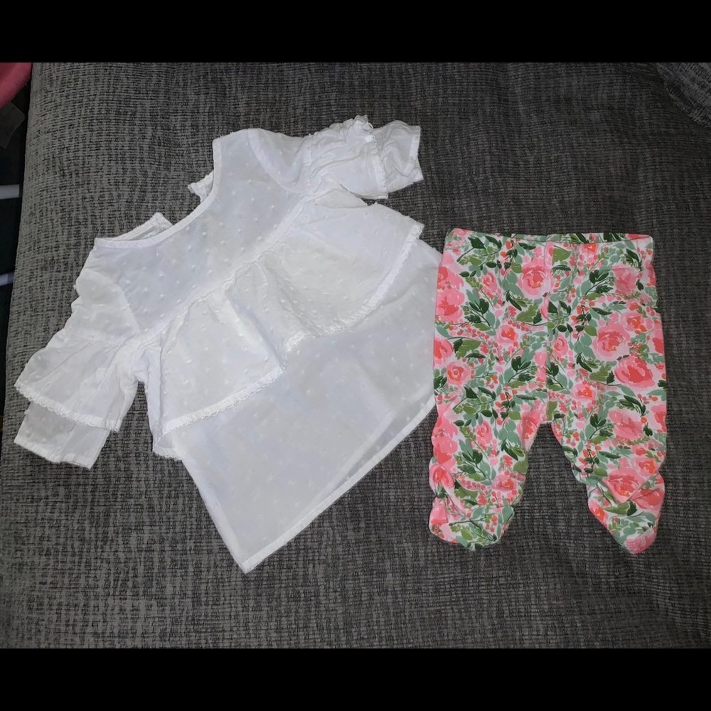 Mud Pie 2 piece Easter/spring outfit-floral